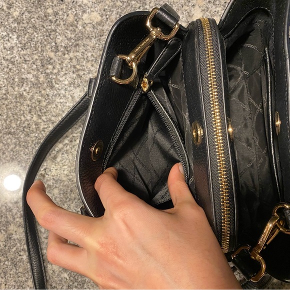 Camille Small Pebbled Leather Satchel - Picture 3 of 9